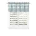 thumbnail image 5 of Woven Trends Kitchen Curtains and Valances Set, Classic Country Plaid Checkered Premium Cotton Blend, Cafe Curtains Tier & Valance Set, Rod Pocket, 57" x 24", Light Blue, 5 of 5