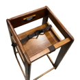 thumbnail image 2 of Wooden High Chair, 20" inch Baby Dining Chair with Harness, Wide Base (Walnut Brown) - 1016310, 2 of 2