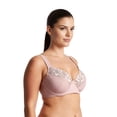 thumbnail image 3 of Curve Muse Womens Plus Size Minimizer Underwire Bra With Lace Embroidery-2 Pack-Pink,Dark Grey-42DDDD, 3 of 6