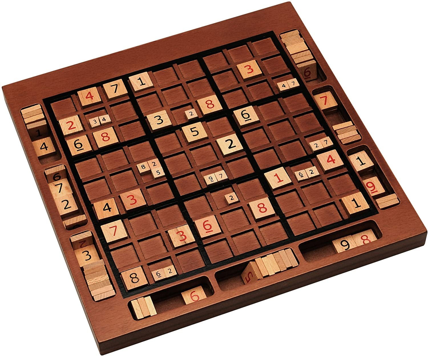 Wooden Board Game Puzzles Deluxe Sudoku Wood Math Brainteaser Puzzle for sale online 