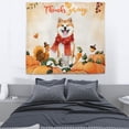 thumbnail image 3 of Happy Thanksgiving Akita with Turkey Pumpkins Autumn Vibes Tapestry Inu Dog Lover Wall Hanging Backdrop Home Decor - 12018, 3 of 5