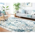 thumbnail image 3 of SAFAVIEH Skyler Ottoline Medallion Area Rug, Ivory/Navy, 6'7" x 6'7" Square, 3 of 9
