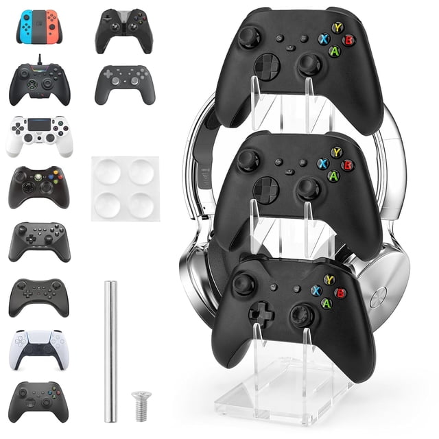 Universal Controller Holder For Xbox Series X, Xbox 360, Ps5, Ps4, Switch,Steam Controller, Desktop Computer Game Controller, Transparent Controller Display Stand