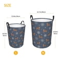 thumbnail image 5 of Daiia Squirrel And Snowflakes Round Laundry Basket with Handles Thickened Waterproof Circular hamper,Dirty Clothes Storage Basket for Bedroom,Bathroom,College Dorm-Medium, 5 of 8