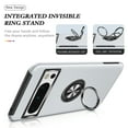 thumbnail image 4 of for Google Pixel 8 Case with Ring Stand, 360° Rotatable Ring Holder Magnetic Kickstand, 2-Layer Heavy Duty Shockproof Rugged Hybrid Hard PC Soft Rubber Case for Google Pixel 8, Silver, 4 of 7