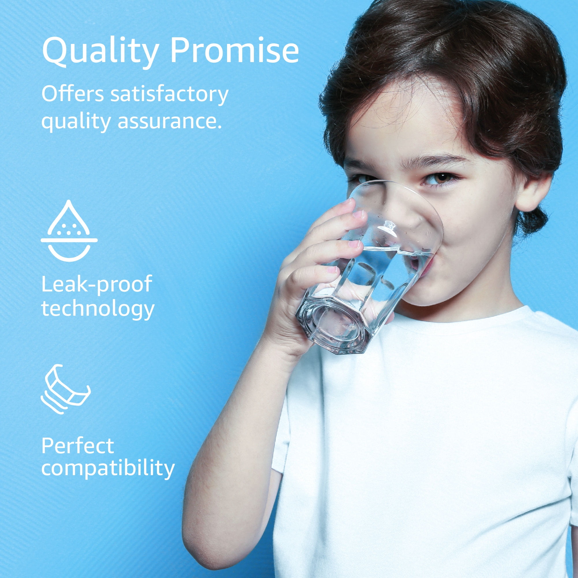 AQUACREST FQROPF Under Sink Water Filter, NSF 42 &372, Compatible with GE FQROPF Reverse Osmosis Water Filter (1 Set)