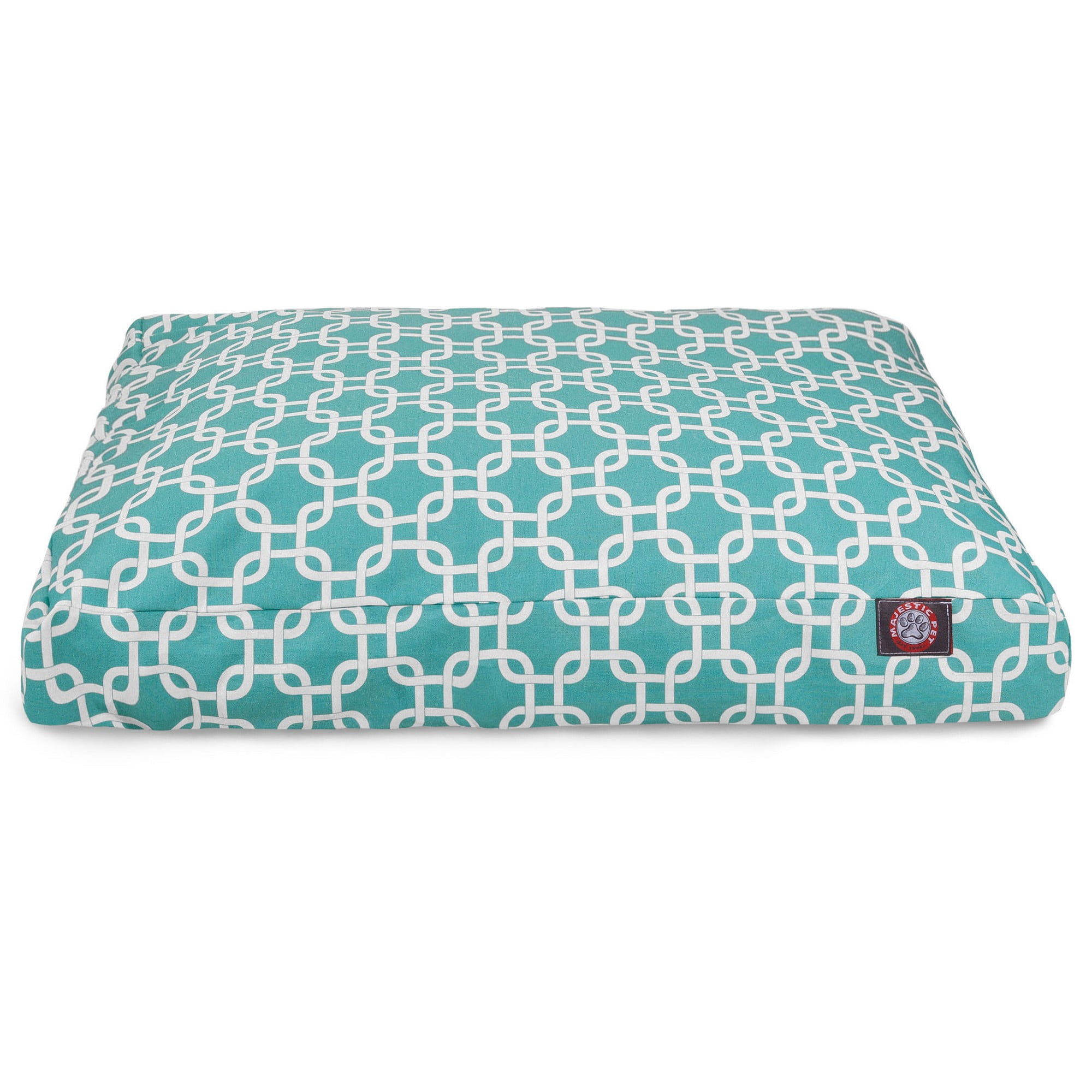 Majestic Pet | Links Shredded Memory Foam Rectangle Pet Bed For Dogs, Removable Cover, Teal, Small