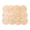 thumbnail image 1 of Tarjetas de Madera de Hito Mensual para Bebé, Accesorios de Fotografía Recién Nacido, Discos de Hito con Letras Talladas para Conmemorar EstiloE perfecl Tarjetas de hitos, 1 of 2