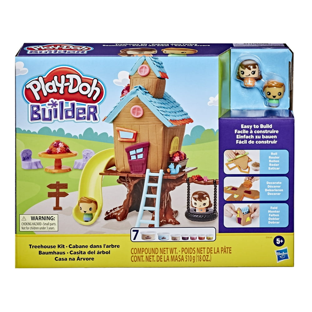 PlayDoh Builder Treehouse Kit, Includes 7 Cans of PlayDoh
