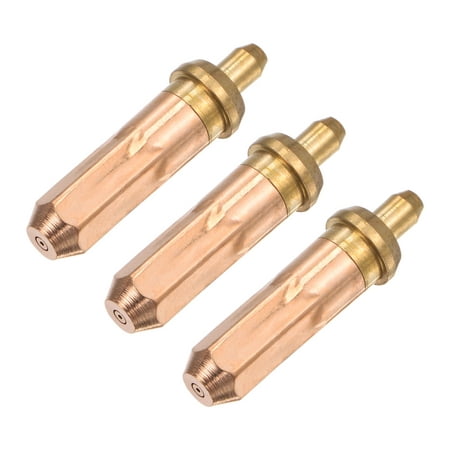 

Uxcell 3Pcs Red Copper Brass Round Shape Cutting Tip 1.2mm Dia 60mm Length 100#2