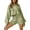 Green, variant on qolati Tow Piece Outfits for Women Floral Print Long Sleeve Cropped Tops with Elastic Waist Shorts Loungewear Suits Y2k Loose Fit 2023 Vacation Tracksuit Sets