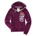 thumbnail image 2 of Aeropostale Sudadera con capucha Vertical NY para mujer, morado, pequeño Aeropostale Sudadera, 2 of 2