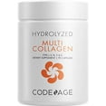 thumbnail image 1 of Codeage Multi Collagen Protein Capsules, Type I, II, III, V, X, Grass Fed & Hydrolyzed Collagen Pills Supplement, All in One Collagen, Bone Broth, Amla Berry Source of Vitamin C, Non-GMO, 90 Count, 1 of 4