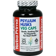 Yerba Prima Psyllium Husks Veg Caps -- 180 Vegetarian Capsules