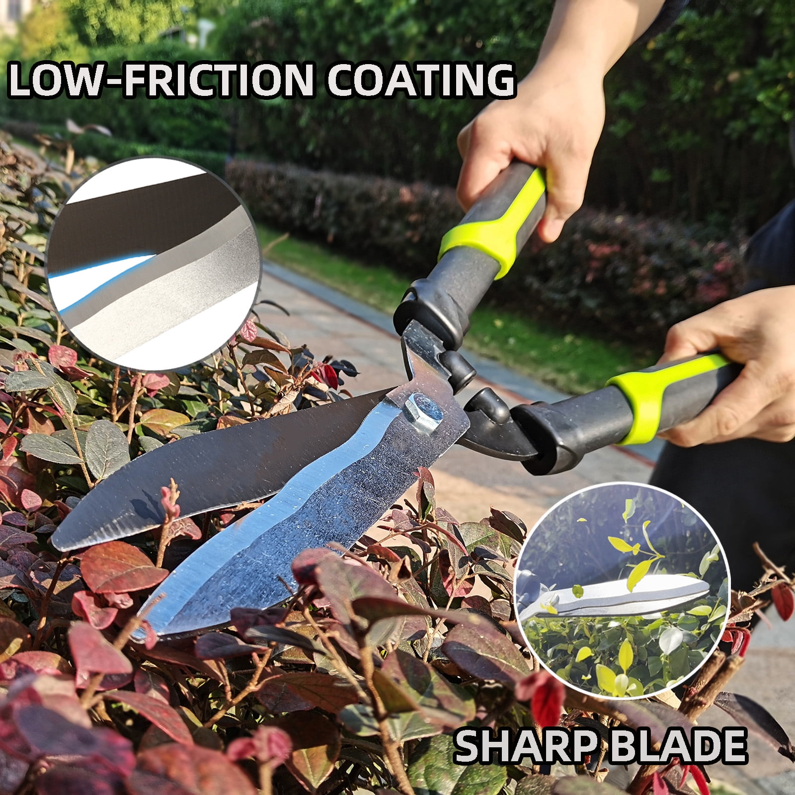 YARTTING Garden Tool Set Loppers, Hedge Clippers, Garden Shears Gardening Tools with Sharp Steel Blade,3PCS Yard Clipper for Branches, Shrubs & Hedges