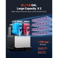 thumbnail image 2 of KFFKFF Machine à Slush, Machine Commerciale à Slush 6 L/1,6 Gal x 2 Réservoirs, Machine à Boissons Glacées avec Auto-Nettoyage, 2 of 9
