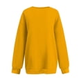 thumbnail image 5 of Crew Neck Sweatshirts Women Fall Oversized Crewneck Sweatshirt Vintage Fleece Pullover Loose Fit Cute Y2K Hoodie Yellow S, 5 of 5