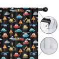 thumbnail image 4 of Blackout Kids Curtains,Cartoon Traffic Vehicles Signs Black Pattern Childrens Insulated Curtains Set Of 2,Bedroom Essentials,Toddler Room Decor 42"x63", 4 of 5