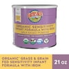Earth's Best Organic Sensitivity Powder Baby Formula with Iron DHA & ARA, 21 oz Canister