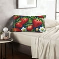 thumbnail image 6 of Gukieu Strawberry2 Print Plush Pillow Cover, Hidden Zipper Pillow Protector without Pillow Core, Suitable for Bedroom, Office, Car Decoration-20"x30", 6 of 6