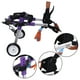 thumbnail image 3 of Silla de ruedas para mascotas de aleación de aluminio de color morado con doble rueda, para perros discapacitados, con asistencia para caminar y rehabilitación de patas traseras, para perros y gatos., 3 of 14