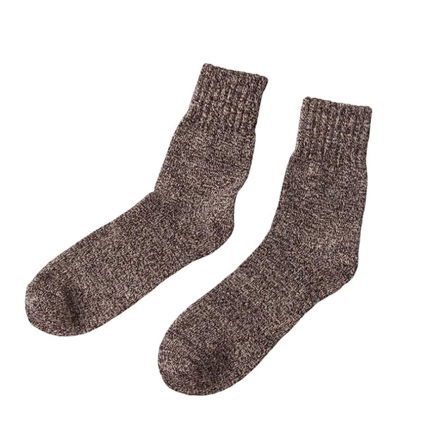 Qarigey 1 par de calcetines para hombre, medias antideslizantes para clima frío de invierno, calentador de pies cómodo, calzado de vestir de tubo Accesorios de calzado Café Qarigey AP013277-03