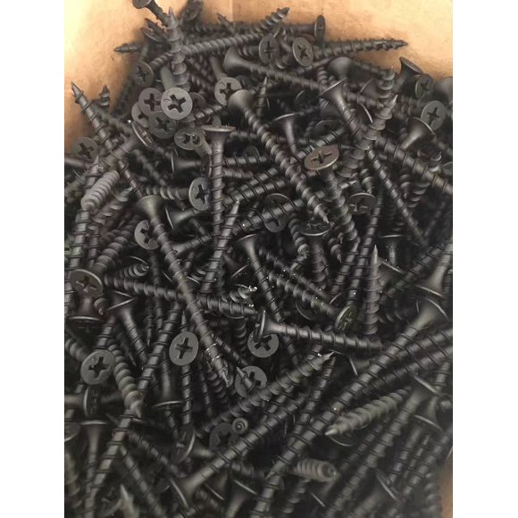 Coarse Thread Drywall Screws #6 x 1-1/4 inch (10LB) .Thread Sharp Point Drywall Screw with Phillips Drive #2 Bugle Head, Black, Ideal Screw for Drywall Sheetrock, Wood and More.