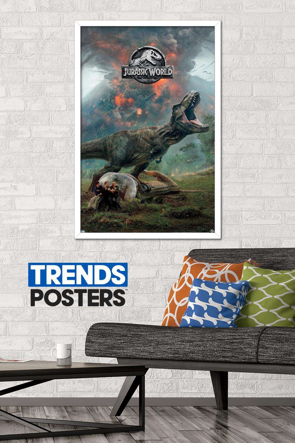 Jurassic World: Fallen Kingdom - Volcano Wall Poster, 22.375" x 34", Framed