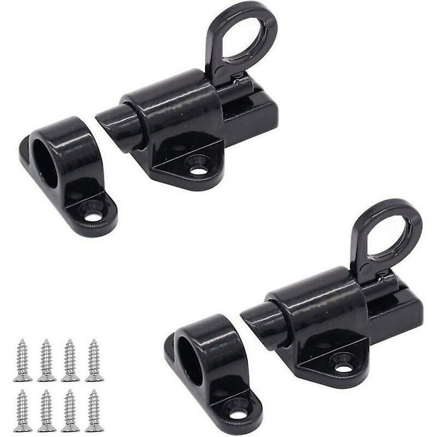 Pestillo de puerta automático, 2 piezas Pestillo de aluminio, Cerradura de ventana, Puerta de seguridad para ventana, Pestillo de puerta de aluminio para anillo de seguridad de puerta de ventana