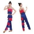 thumbnail image 4 of Latin Dance Dress For Girls Salsa Ballroom Skirts Dresses Samba Tango Cha Fringe Costume, 4 of 7