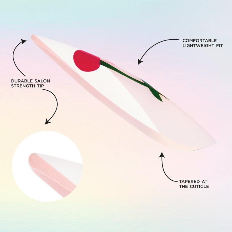 Salon Perfect Artificial Fake Press Ons, 360 Modern Nostalgia, Cherry Checkers, Medium Almond, File, Glue and Prep Pad Included, 30 Nails