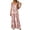 Red, variant on Costeam Womens Leaf Print Spaghetti Strap Jumpsuit Dual Side Hidden Hand Pockets Scoop Neck Elastic Loose Full Length Wide Leg Casual One Piece Outfit