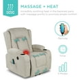thumbnail image 4 of Best Choice Products Electric Power Lift Linen Recliner Massage Chair Furniture w/ USB Port, Heat, Cupholders - Greige, 4 of 8