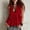 Red, variant on Women's Solid Color Double Ruffle Deep V Sleeveless Top – Bohemian Summer Beach Vacation Blouse Wine Red,L