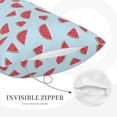 thumbnail image 3 of Picia Watermelon Pattern Plush Pillow Case – Soft and Cozy Cushion Cover, Hypoallergenic Throw Pillow Case for Home Decor-14"x20", 3 of 6