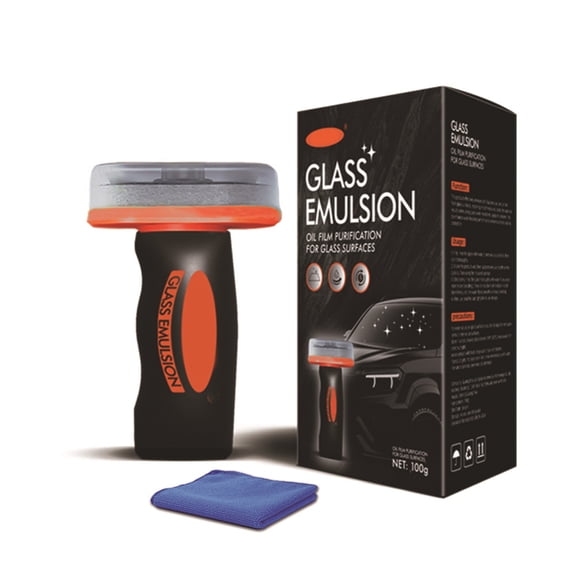 Glass Cleaner, Film Cleaner Glass Guard,Automotive Oil Film Cleaning Brush for Car Openings – Glass Cleaning Board