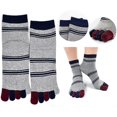thumbnail image 4 of Men Toe Socks Cotton Ankle Five Finger Crew Socks Athletic Running Socks 5 Pack, 4 of 5