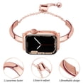 thumbnail image 3 of BANDOVA Slim Metal Jewelry Band for Apple Watch, Women's Bracelet with Sliding Clasp, Rose Gold, 38mm/40mm/41mm, 3 of 6