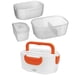 thumbnail image 4 of Calefacción eléctrica Fiambrera Calentador de alimentos Contenedor de arroz (ABS 220V Naranja UE) Likrtyny Para estrenar, 4 of 8