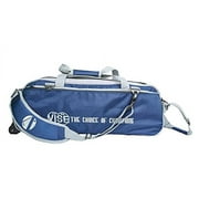 Vise Clear Top 3 Ball Tote Roller Bowling Bag- Navy Silver
