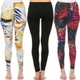 thumbnail image 4 of White Mark Women's Pack of 3 Printed Leggings, 4 of 12