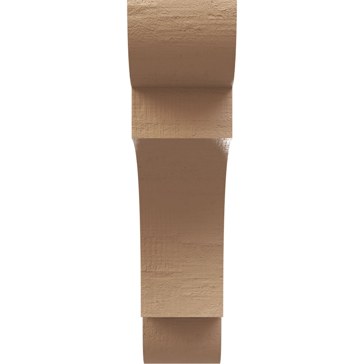 3"W x 12"D x 12"H Thin New Brighton Rough Cedar Woodgrain TimberThane Corbel, Primed Tan