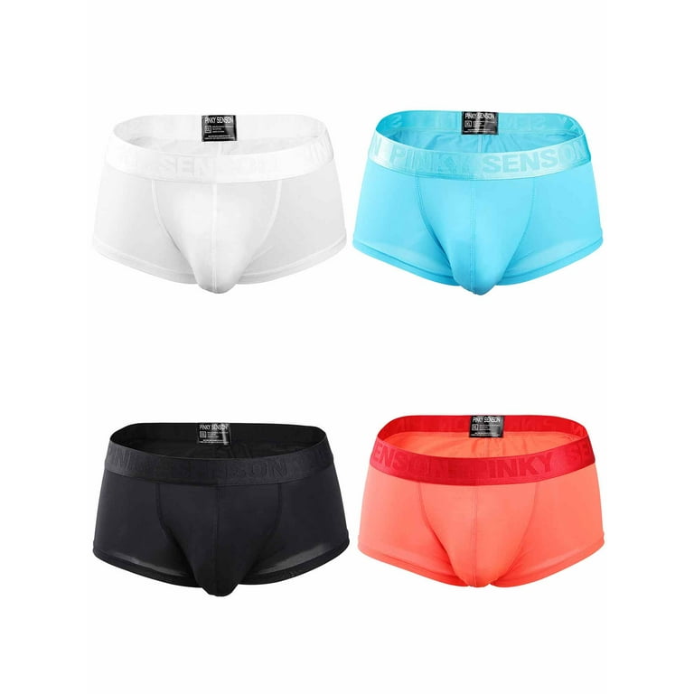 LAK 18 Men's Ultra Soft Ice Silk Lycra Material Comfortable Underwear |  Light-Weight | Breathable | Anti-Bacterial (Multi-Colored)(Pack of 3)-L