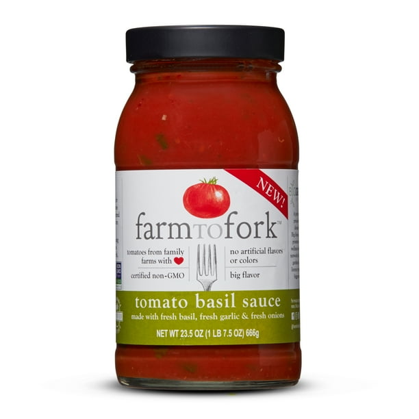 Farm to Fork Tomato Basil Sauce, 23.5 Oz