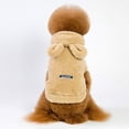 thumbnail image 2 of Abrigo de invierno para perros, chaqueta con capucha para mascotas, pijamas de franela de color sólido para perros, suaves y cómodos, 2 of 5
