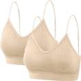 thumbnail image 1 of WZXFASHION Lady's Two Piece Set Seamless Top Strap Breast Pad Thread Plus Size Underwear Bra A L, 1 of 5