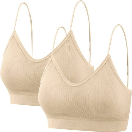 HYSYSB Bralettes for Women balconette Bras for Women strappy Sports Bra padded Sports Bras for Women lady s Two Set Top Strap Breast Thread Plus Size Underwear plus Size Sports Bra A M