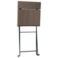 thumbnail image 4 of vidaXL Chair Outdoor Bistro Accent Folding Side Chair Poly Rattan and Steel, 4 of 9