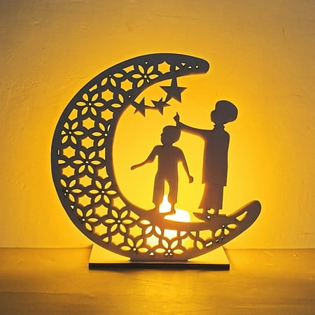 

Stars And Moon Led Wood Wooden Crafts Ornament Decorative Lights Beautiful Elegant New Style For Ramadan Pendant Lamp