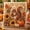 A, variant on Fall Thanksgiving DIY Pearl Painting Kit, Pumpkin Squirrel Themed Handmade Art Set for Home Table Wall Decor